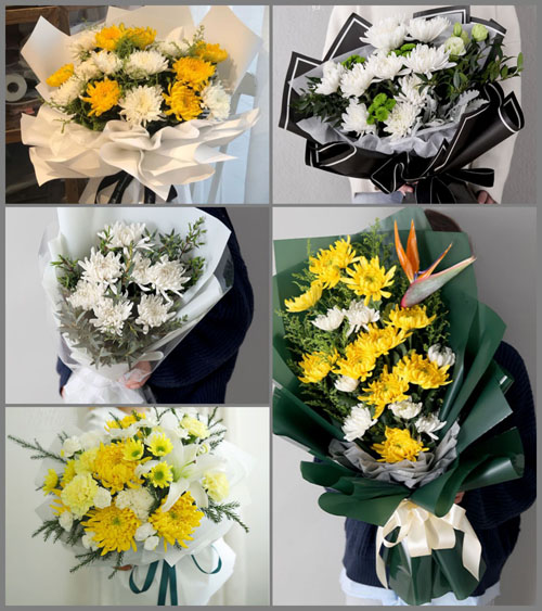 江苏南通通州区十总镇岸西村白事花束代送